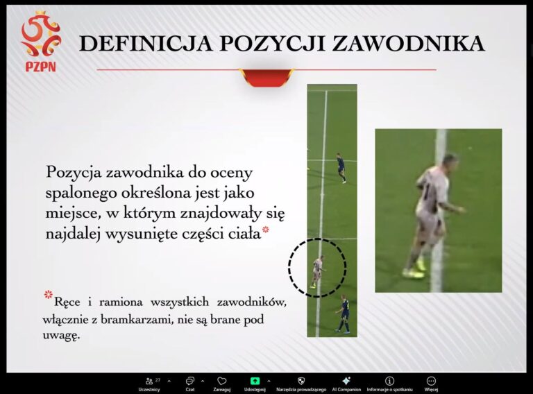 Kolejne spotkanie kursu sędziowskiego — temat spalony