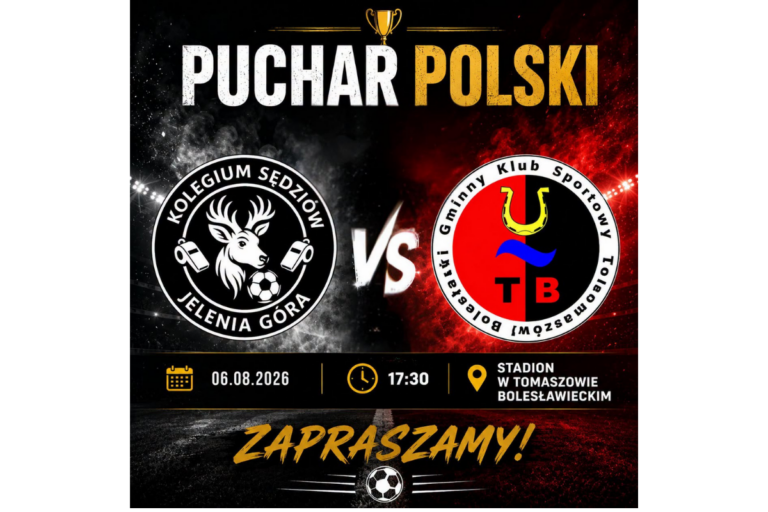 Zapraszamy na mecz Pucharu Polski w Tomaszowie Bolesławieckim